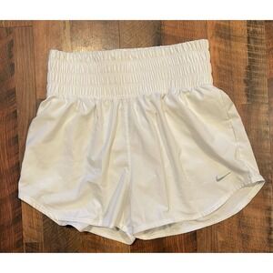 Nike Dri-Fit Women's Running Shorts White, Elastic Waist, Size M